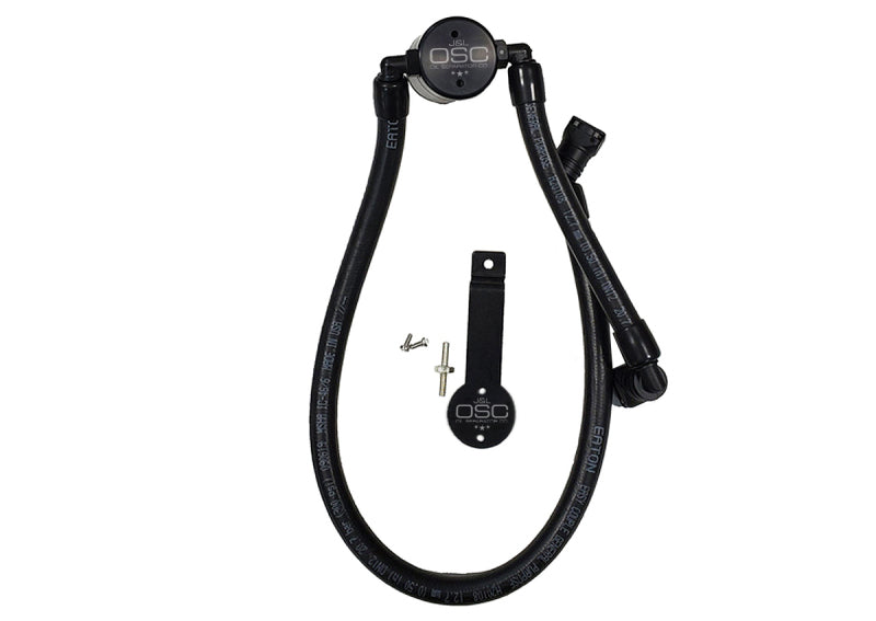 J&L Oil Separator 3.0 Passenger Side 2011-14 Mustang GT/12-13 Boss 302 Remote Mount - Black Anodized J&L Oil Separators  AXOPROS