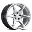 Kansei K11S Tandem 18x10.5in / 5x114.3 BP / 12mm Offset / 73.1mm Bore - Hyper Silver Wheel Kansei Wheels - Forged  AXOPROS