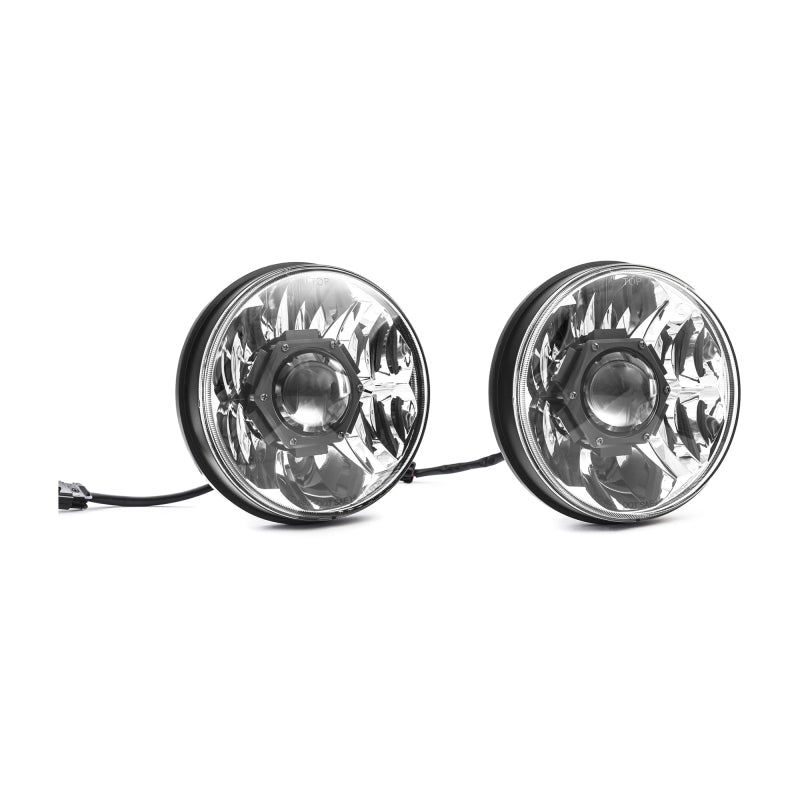 KC HiLiTES 07-18 Jeep JK (Not for Rubicon/Sahara) 7in. Gravity LED Pro DOT Headlight (Pair Pack Sys) KC HiLiTES Headlights  AXOPROS