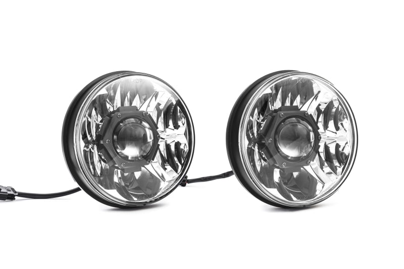 KC HiLiTES 07-18 Jeep JK (Not for Rubicon/Sahara) 7in. Gravity LED Pro DOT Headlight (Pair Pack Sys) KC HiLiTES Headlights  AXOPROS