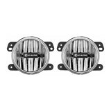 KC HiLiTES 10-18 Jeep JK 4in. Gravity G4 LED Light 10w SAE/ECE Clear Fog Beam (Pair Pack System) KC HiLiTES Fog Lights  AXOPROS