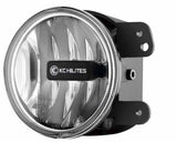 KC HiLiTES 10-18 Jeep JK 4in. Gravity G4 LED Light 10w SAE/ECE Clear Fog Beam (Single) KC HiLiTES Fog Lights  AXOPROS