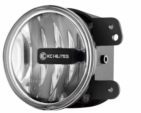 KC HiLiTES 10-18 Jeep JK 4in. Gravity G4 LED Light 10w SAE/ECE Clear Fog Beam (Single) KC HiLiTES Fog Lights  AXOPROS