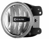 KC HiLiTES 10-18 Jeep JK 4in. Gravity G4 LED Light 10w SAE/ECE Clear Fog Beam (Single) KC HiLiTES Fog Lights  AXOPROS