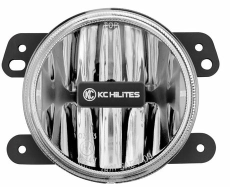 KC HiLiTES 10-18 Jeep JK 4in. Gravity G4 LED Light 10w SAE/ECE Clear Fog Beam (Single) KC HiLiTES Fog Lights  AXOPROS