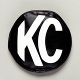 KC HiLiTES 5in. Round Soft Cover (Pair) - Black w/White KC Logo KC HiLiTES Light Covers and Guards  AXOPROS