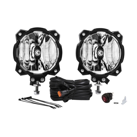 KC HiLiTES 6in. Pro6 Gravity LED Light 20w Single Mount SAE/ECE Driving Beam (Pair Pack System) KC HiLiTES Light Bars & Cubes  AXOPROS