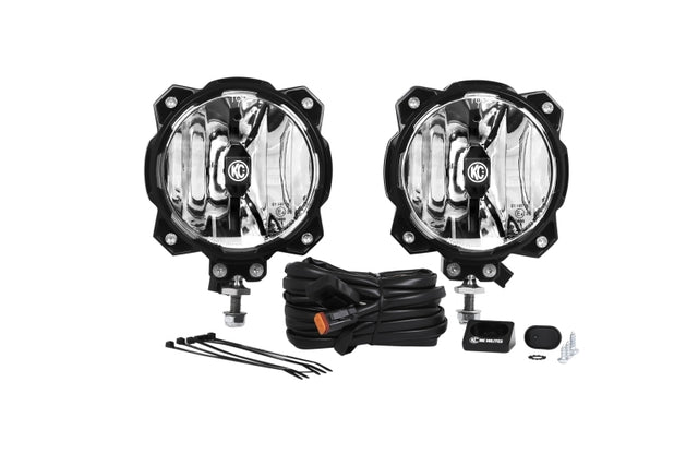 KC HiLiTES 6in. Pro6 Gravity LED Light 20w Single Mount SAE/ECE Driving Beam (Pair Pack System) KC HiLiTES Light Bars & Cubes  AXOPROS
