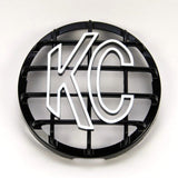 KC HiLiTES 6in. Round ABS Stone Guard for SlimLite/Daylighter Lights (Single) - Black/White KC Logo KC HiLiTES Light Covers and Guards  AXOPROS
