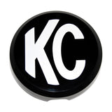 KC HiLiTES 6in. Round Hard Cover for Daylighter/SlimLite/Pro-Sport (Single) - Black w/White KC Logo KC HiLiTES Light Covers and Guards  AXOPROS