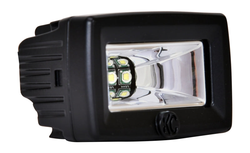 KC HiLiTES C-Series 2in. C2 LED Light 20w Area Flood Beam (Pair Pack System) - Black KC HiLiTES Light Bars & Cubes  AXOPROS
