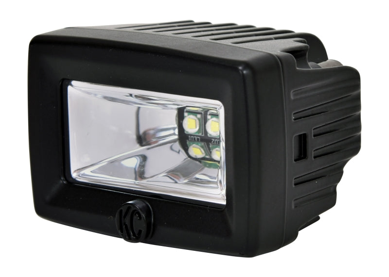 KC HiLiTES C-Series 2in. C2 LED Light 20w Area Flood Beam (Pair Pack System) - Black KC HiLiTES Light Bars & Cubes  AXOPROS