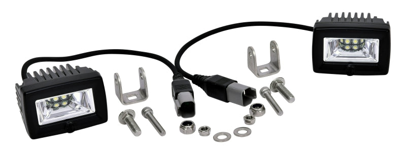 KC HiLiTES C-Series C2 LED 2in. Backup Area Flood Light 20w (Pair Pack System) - Black KC HiLiTES Light Bars & Cubes  AXOPROS