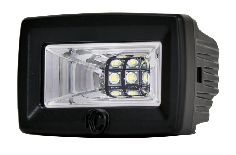 KC HiLiTES C-Series C2 LED 2in. Backup Area Flood Light 20w (Pair Pack System) - Black KC HiLiTES Light Bars & Cubes  AXOPROS