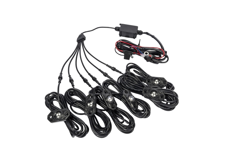 KC HiLiTES C-Series RGB LED Rock Light Kit (Incl. Wiring) - Set of 6 KC HiLiTES Light Bars & Cubes  AXOPROS