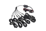 KC HiLiTES C-Series RGB LED Rock Light Kit (Incl. Wiring) - Set of 6 KC HiLiTES Light Bars & Cubes  AXOPROS