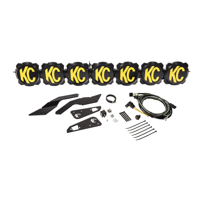 KC HiLiTES Can-Am X3 45in. Pro6 Gravity LED 7-Light 140w Combo Beam Overhead Light Bar System KC HiLiTES Light Bars & Cubes  AXOPROS
