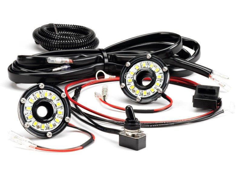 KC HiLiTES Cyclone 2in. LED Universal Under Hood Lighting Kit (Incl. 2 Cyclone Lights/Switch/Wiring) KC HiLiTES Light Bars & Cubes  AXOPROS