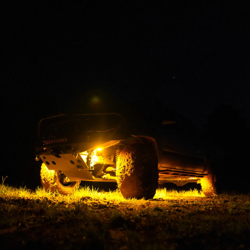 KC HiLiTES Cyclone V2 LED - Rock Light - 6-Light System - Amber - 5W Flood Beam KC HiLiTES Light Bars & Cubes  AXOPROS