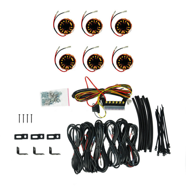 KC HiLiTES Cyclone V2 LED - Rock Light - 6-Light System - Amber - 5W Flood Beam KC HiLiTES Light Bars & Cubes  AXOPROS