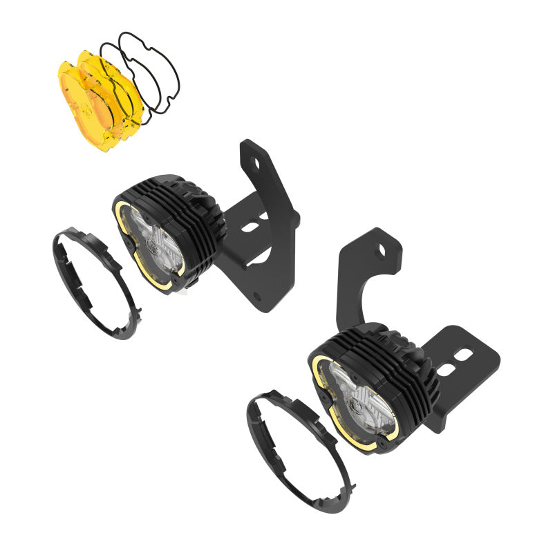 KC HiLiTES FLEX ERA 3 Dual Mode SAE Fog Lights - 2-Light Master Kit for Jeep JK/JL/JT Steel Bumpers KC HiLiTES Light Bars & Cubes  AXOPROS