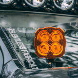 KC HiLiTES FLEX ERA 4 Light Shield Hard Cover (ea) - Amber KC HiLiTES Light Bars & Cubes  AXOPROS