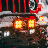 KC HiLiTES FLEX ERA 4 Light Shield Hard Cover (ea) - Amber KC HiLiTES Light Bars & Cubes  AXOPROS