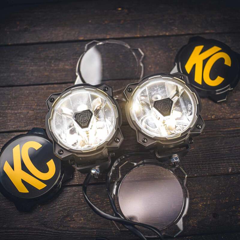 KC HiLiTES Gravity Titan LED 6in. - Pair Pack (Wide-40 Beam) KC HiLiTES Light Bars & Cubes  AXOPROS