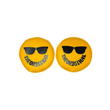 KC HiLiTES Retro 6in Round Yellow Vinyl Light Cover w/ Black KC Sunglasses Logo KC HiLiTES Light Covers and Guards  AXOPROS
