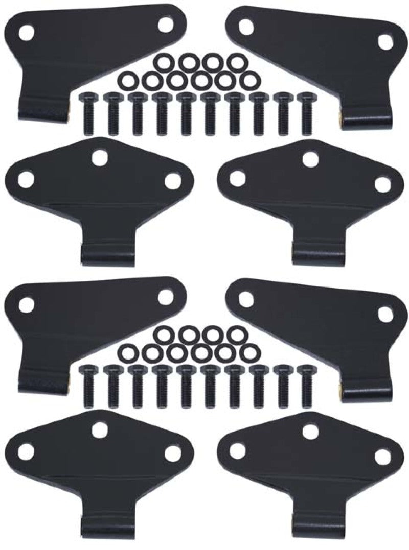 Kentrol 07-18 Jeep Wrangler JK Body Door Hinge Set 8 Pieces 4 Door - Textured Black Kentrol Doors  AXOPROS