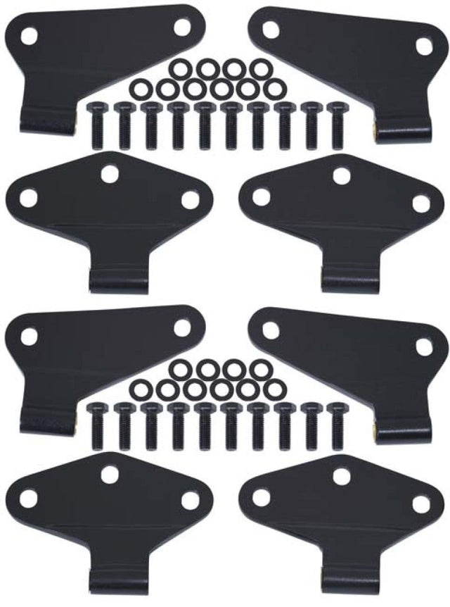 Kentrol 07-18 Jeep Wrangler JK Body Door Hinge Set 8 Pieces 4 Door - Textured Black Kentrol Doors  AXOPROS