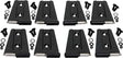 Kentrol 07-18 Jeep Wrangler JK Door Hinge Set 8 Pieces 4 Door - Powdercoat Black Kentrol Doors  AXOPROS