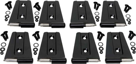 Kentrol 07-18 Jeep Wrangler JK Door Hinge Set 8 Pieces 4 Door - Powdercoat Black Kentrol Doors  AXOPROS