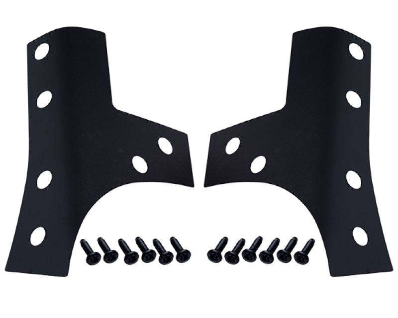 Kentrol 07-18 Jeep Wrangler JK Windshield Support Overlays Pair - Textured Black Kentrol Windows  AXOPROS