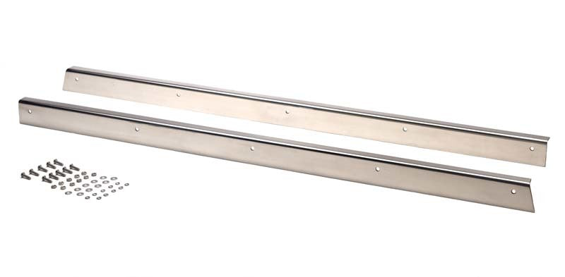 Kentrol 55-83 Jeep CJ5 Rocker Guards Pair - Polished Silver Kentrol Body Armor & Rock Rails  AXOPROS