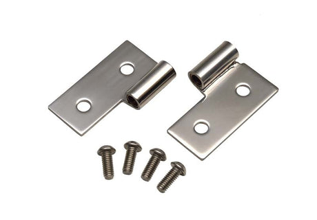 Kentrol 76-06 JEEP CJ Wrangler YJ/TJ Lower Door Hinge Pair - Polished Silver Kentrol Doors  AXOPROS