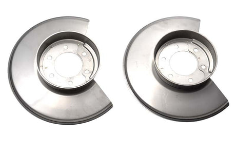 Kentrol 78-86 Jeep CJ Disc Brake Dust Cover Pair - Polished Silver Kentrol Caliper Covers  AXOPROS