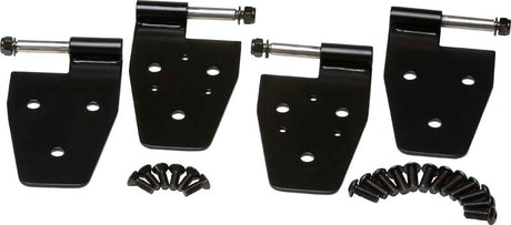 Kentrol 97-06 Jeep Wrangler TJ Door Hinge Set 4 Pieces - Powdercoat Black Kentrol Doors  AXOPROS