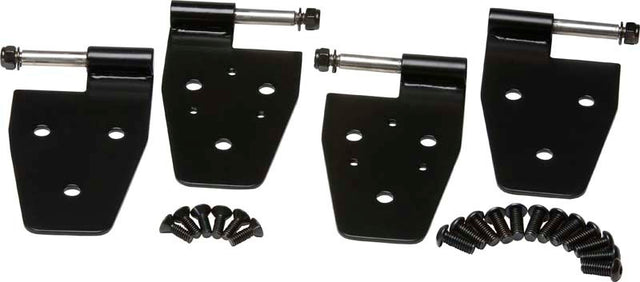 Kentrol 97-06 Jeep Wrangler TJ Door Hinge Set 4 Pieces - Powdercoat Black Kentrol Doors  AXOPROS