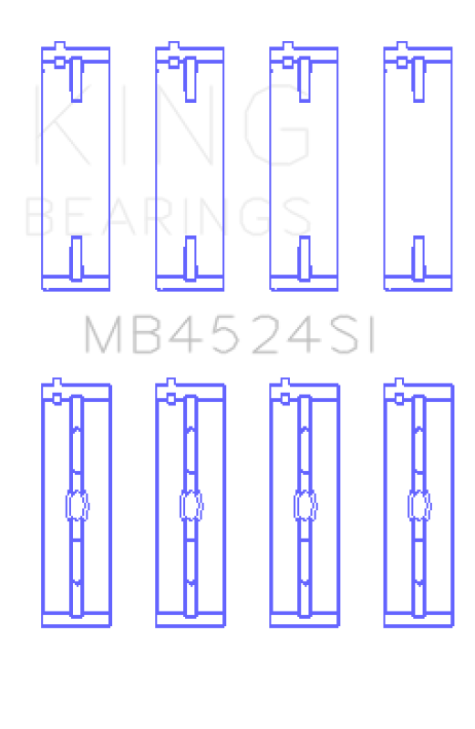 King Bearings Nissan VR38DETT VQ35HR VQ37HR Performance Crankshaft Main Bearings - Size +0.25mm King Engine Bearings Bearings  AXOPROS