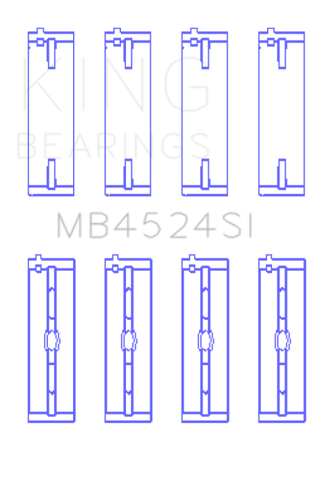 King Bearings Nissan VR38DETT VQ35HR VQ37HR Performance Crankshaft Main Bearings - Size +0.25mm King Engine Bearings Bearings  AXOPROS