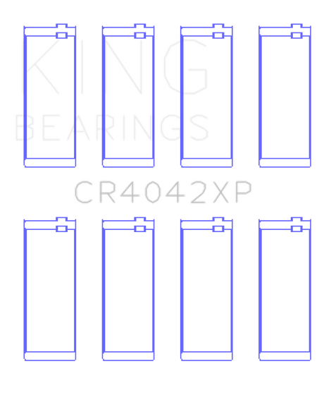 King BMW M40/M42/M43/M44 1.6L/1.8L/1.9L Connecting Rod Bearings (Set of 4) - Size +.026mm King Engine Bearings Bearings  AXOPROS