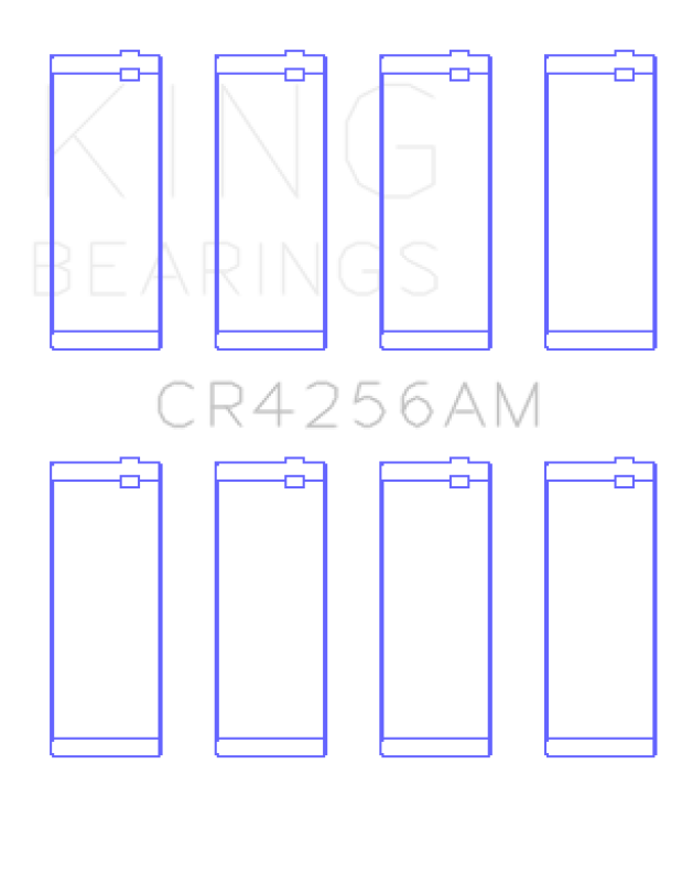 King Chrysler 148/148 Turbo DOHC 16V/Jeep 148 DOHC 16V Rod Bearing Set - Size +0.25mm King Engine Bearings Bearings  AXOPROS