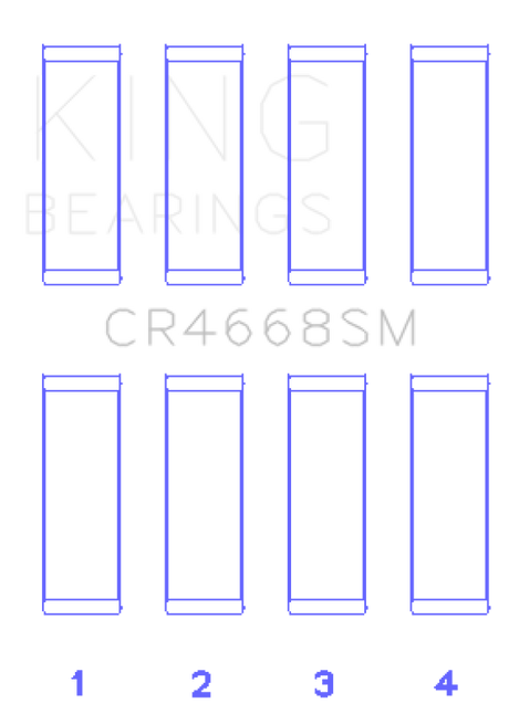 King Chrysler/Mitsubishi/Hyundai/Kia World Engine Connecting Rod Bearing Set - Size STD King Engine Bearings Bearings  AXOPROS