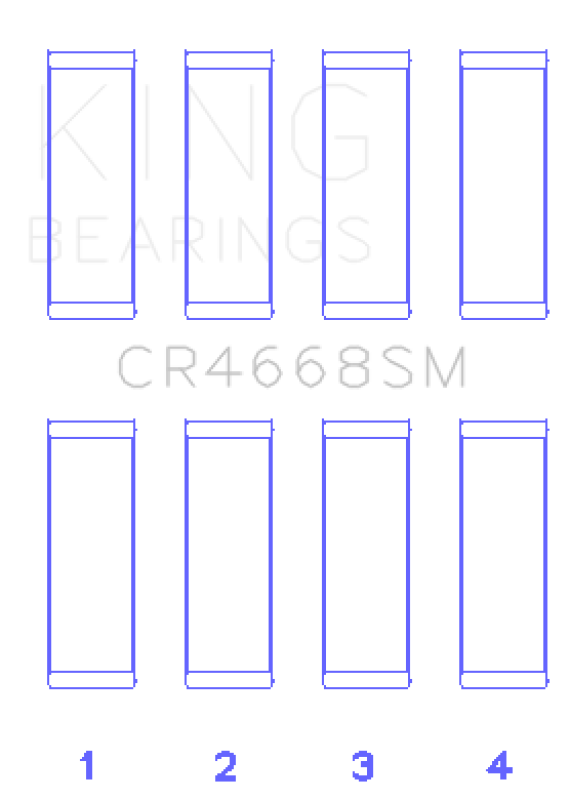 King Chrysler/Mitsubishi/Hyundai/Kia World Engine Connecting Rod Bearing Set - Size STD King Engine Bearings Bearings  AXOPROS
