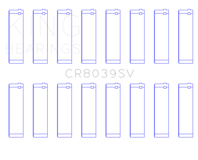 King 08-10 Ford Powerstroke 6.4L Connecting Rod Bearing Set - Size STD King Engine Bearings Bearings  AXOPROS