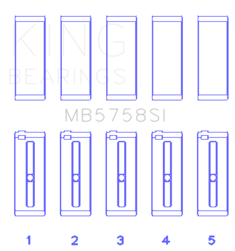 King 2007 Mini Cooper Main Bearing Set - Size STD King Engine Bearings Bearings  AXOPROS