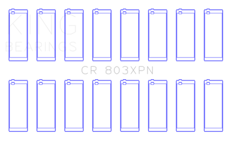 King 55-67 Ford 265/283/302/327 V8 Performance Rod Bearing Set - Size STD King Engine Bearings Bearings  AXOPROS