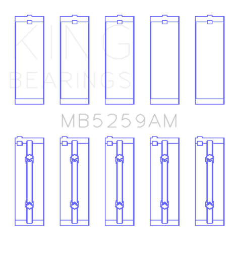 King Acura B18A1/B1/C1/C5 K20A/K24A Main Bearing Set - Size STD King Engine Bearings Bearings  AXOPROS