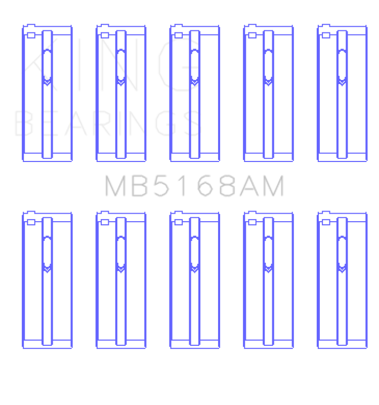 King Acura F22B1/Honda F22A1/F22A6/F22B1/F22B2/F22B6 Main Bearing Set - Size STD King Engine Bearings Bearings  AXOPROS
